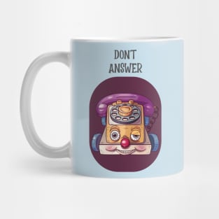 Creepy Vintage "Don't Answer" Chatter Telephone Toy Mug